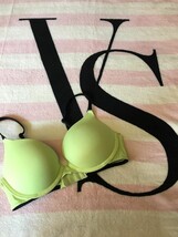 Victorias Secret PINK Green Black Padded Wear Everywhere Push Up Bra Siz... - $19.88