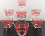 7 IKEA Vinterfint Dessert Bowls Set Clear Red Orange Serve Dish France 1... - £63.20 GBP