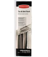 Rubbermaid White Tie &amp; Belt Rack Universal Direct Mount Plus Fast Track - $41.14 CAD