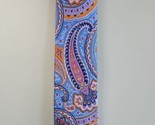 Croft &amp; Barrow Blue/Orange Paisley Pattern Neck Tie, 100% Silk - £7.46 GBP