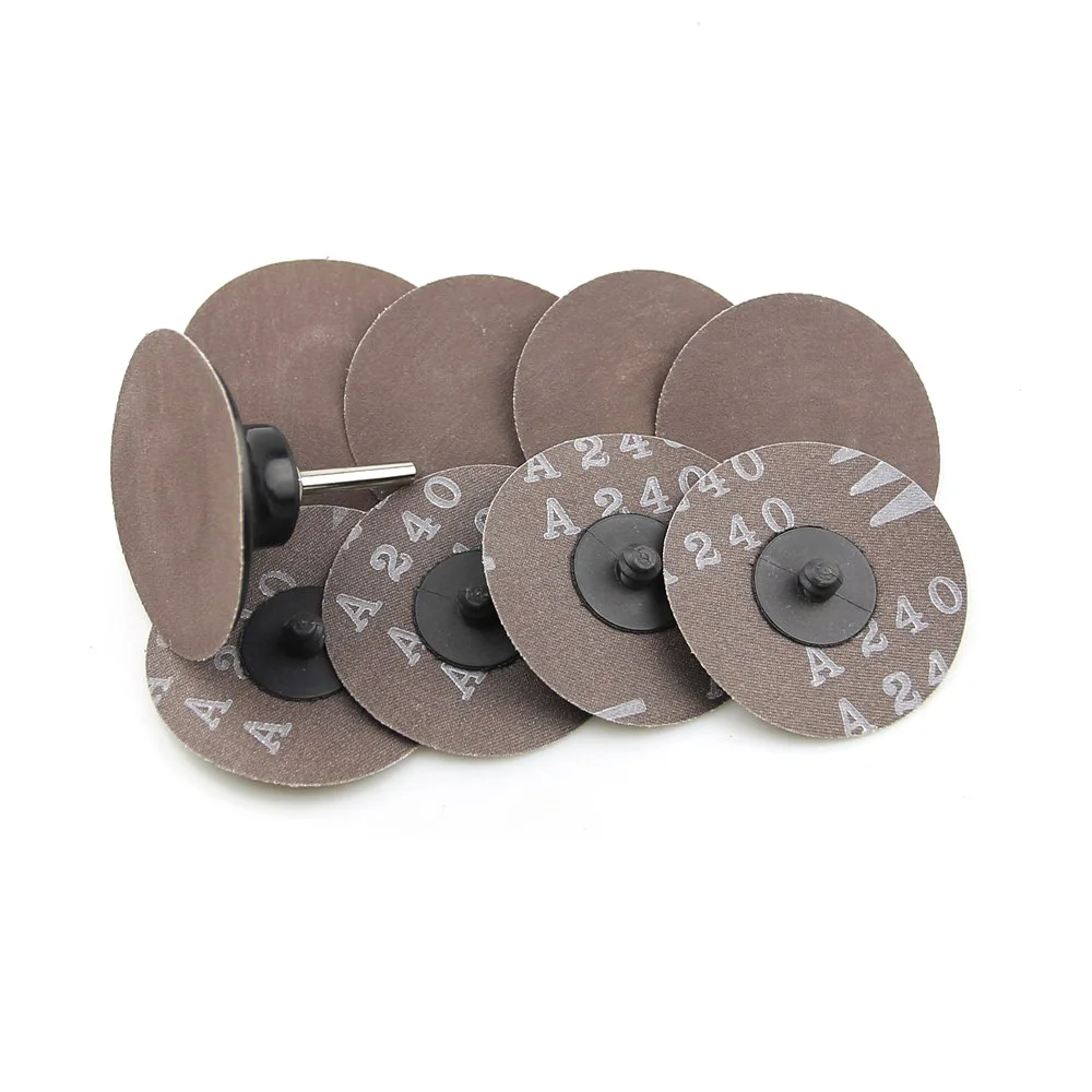100 pieces 2&quot;/3&quot; Brown Alumina X81 Torque Sanding Disc + Drill Holder for Weld P - £212.77 GBP