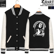 Bob Marley One Love Mellow Mood Smo Black White e  Me Man Boy Baseball jacket Fu - £67.30 GBP