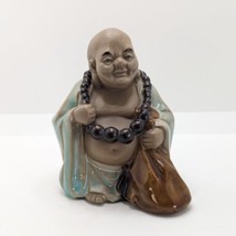Chinese Clay Mudman Buddha Figurine, with Beads, Wanjiang, Buddhist Ornament  - £17.99 GBP