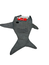 Greenbrier Christmas Fabric Gray Fish Shaped Stocking 16 Inches Tall - £18.37 GBP