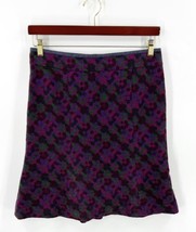 Marc Jacobs Skirt 8 Purple Pink Green Embroidered A Line Knee Length Woo... - $59.40