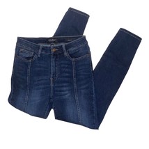 Judy Blue Pintucked Skinny Fit Denim Blue Jeans Womens 7/28 JB8863 - £18.86 GBP