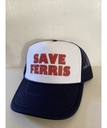 Vintage Save Ferris Hat Ferris Bueller Movie Trucker Hat snapback Navy Cap - $287.85 MXN