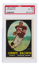 Jim Brown 1958 Topps Rookie Card Cleveland Browns #62 PSA 4 - £2,746.13 GBP