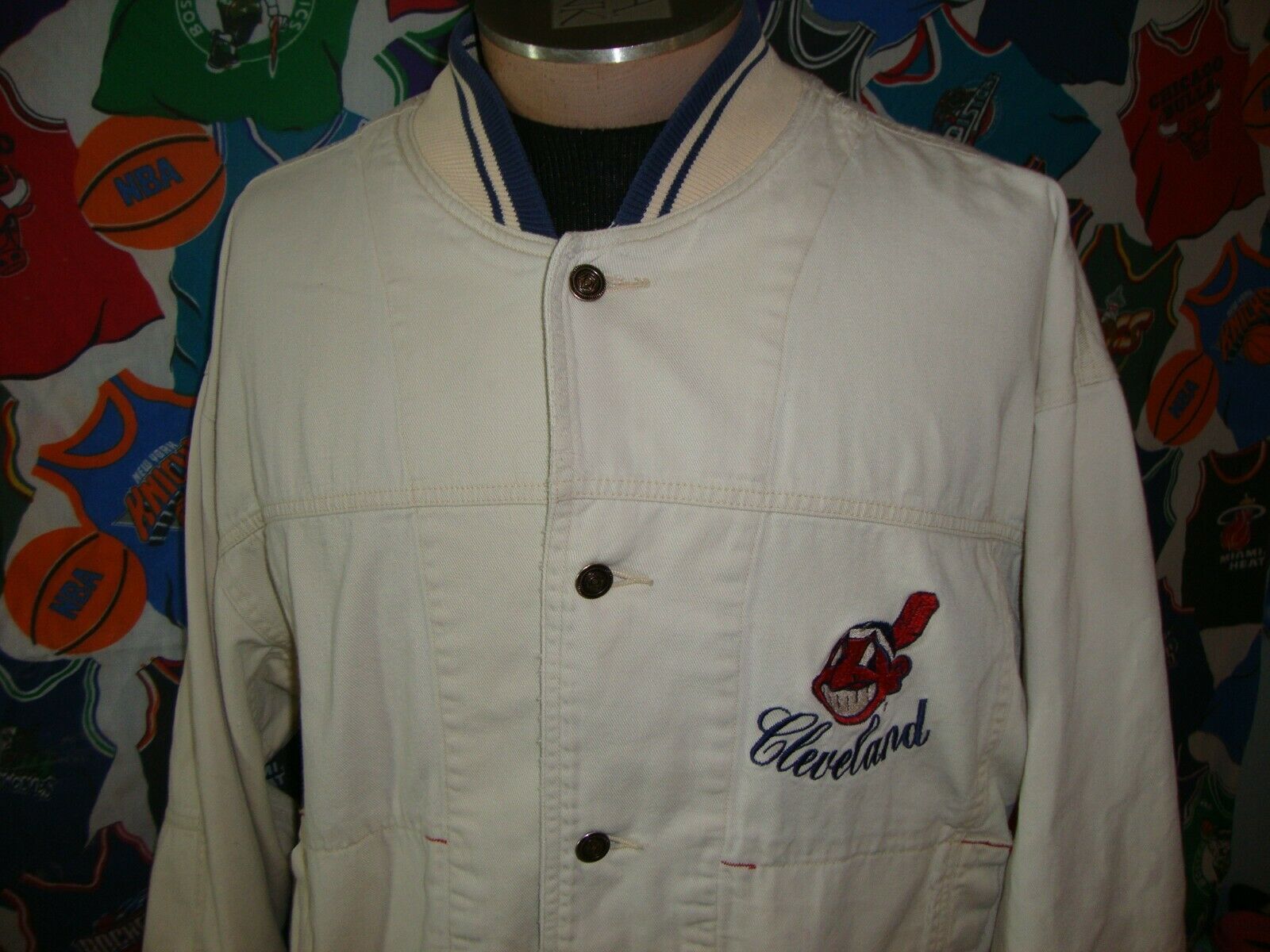 Vintage 90's Cleveland Indians Mirage Jacket XL  - $69.29