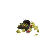 Pirate Coins &amp; Jewellery In Pouch Treasure  - $12.00
