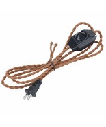 Skivtglamp 8.2&#39; Braided Wire With Dimmer Weave Rope For Diy Retro Style ... - £17.17 GBP