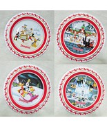 Disneyland Tin Lithograph Plate Set Mickey Minnie Donald Goofy Pluto in ... - £15.69 GBP