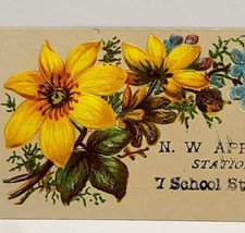 Antique Victorian 1880s NW Appleton Embossed Boston Business Card 2.5 x ... - £16.86 GBP