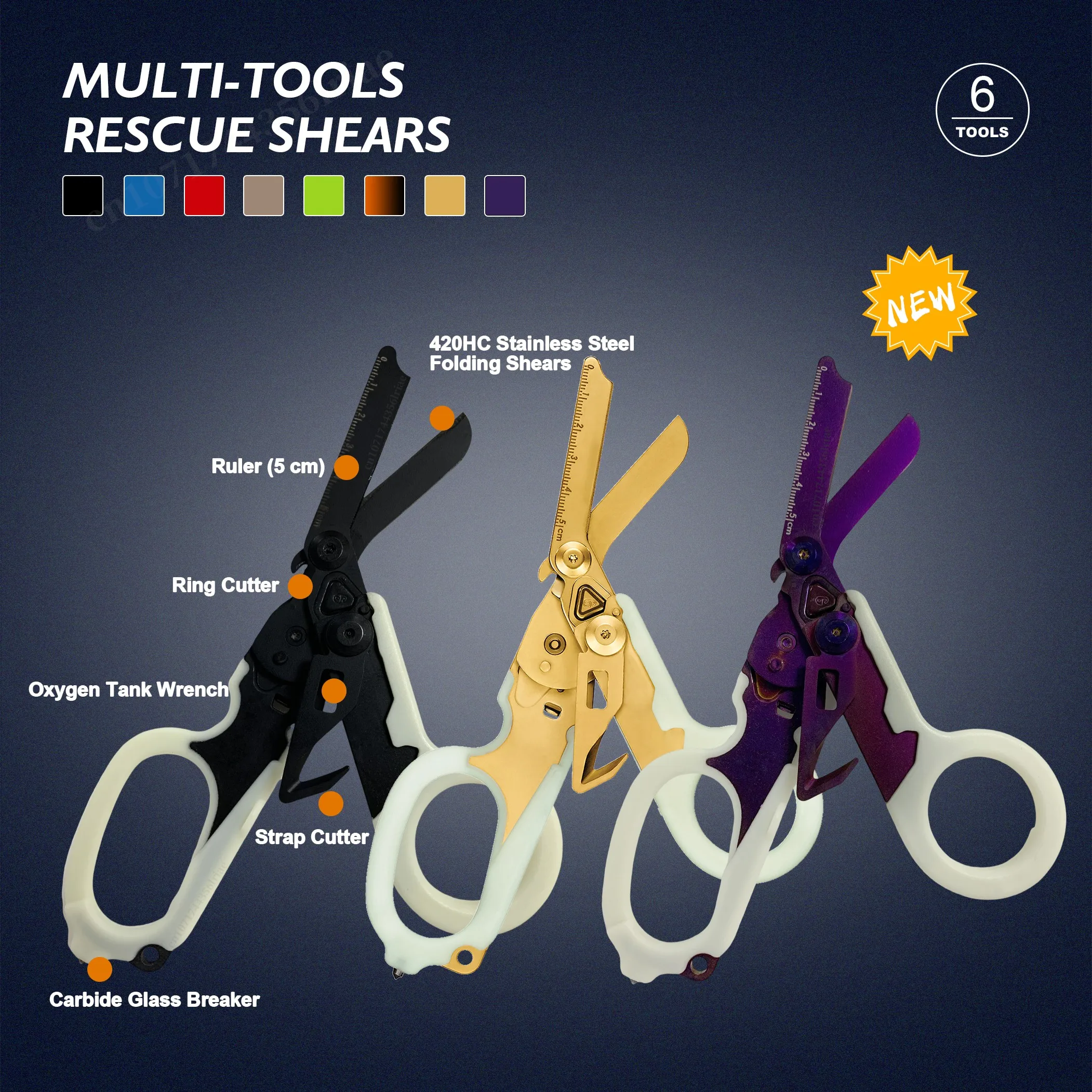 Multifunction Mini Portable Emergency Raptors Shears Tactical Folding Scissors - £9.50 GBP+
