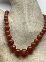 Vintage Carnelian Beaded Necklace - £66.10 GBP