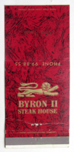 Byron II Steak House - Hawaii Restaurant 30 Strike Matchbook Cover - £1.37 GBP