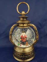 Christmas Lighted Lantern Snow Globe with Swirling Glitter &amp; Drummer/Pre... - £20.03 GBP
