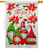 Christmas Gnome Family House Flag 28 X40 Double-Sided Banner - £29.54 GBP