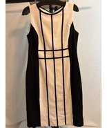 Calvin Klein color block women's dress sz. 10 black and white - $35.00