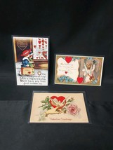 3 Antique Postcards Early 1900s VALENTINES DAY Cards - $15.60