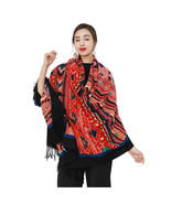 Anyyou Scarf 100% Merino Wool Red Neck Wrap Silk Satin Large Winter Pash... - $86.50