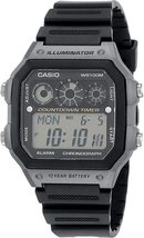 Casio Wristwatch Men&#39;s Ae-1300Wh-1Avdf Illuminator Timer Resin Black Sub - £36.44 GBP