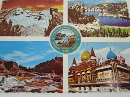 Vintage South Dakota Mt Rushmore Badlands Sylvan Lake Black Hills Postca... - £9.33 GBP