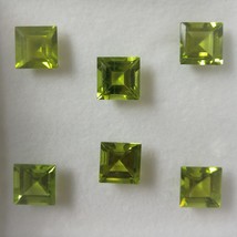 Natural Peridot Square Step Cut 8X8mm Parrot Green Color VVS Clarity Loose Gemst - £121.08 GBP
