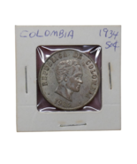 Colombia 1934 Simon Bolivar 50 Centavos Silver Coin - $48.07 CAD