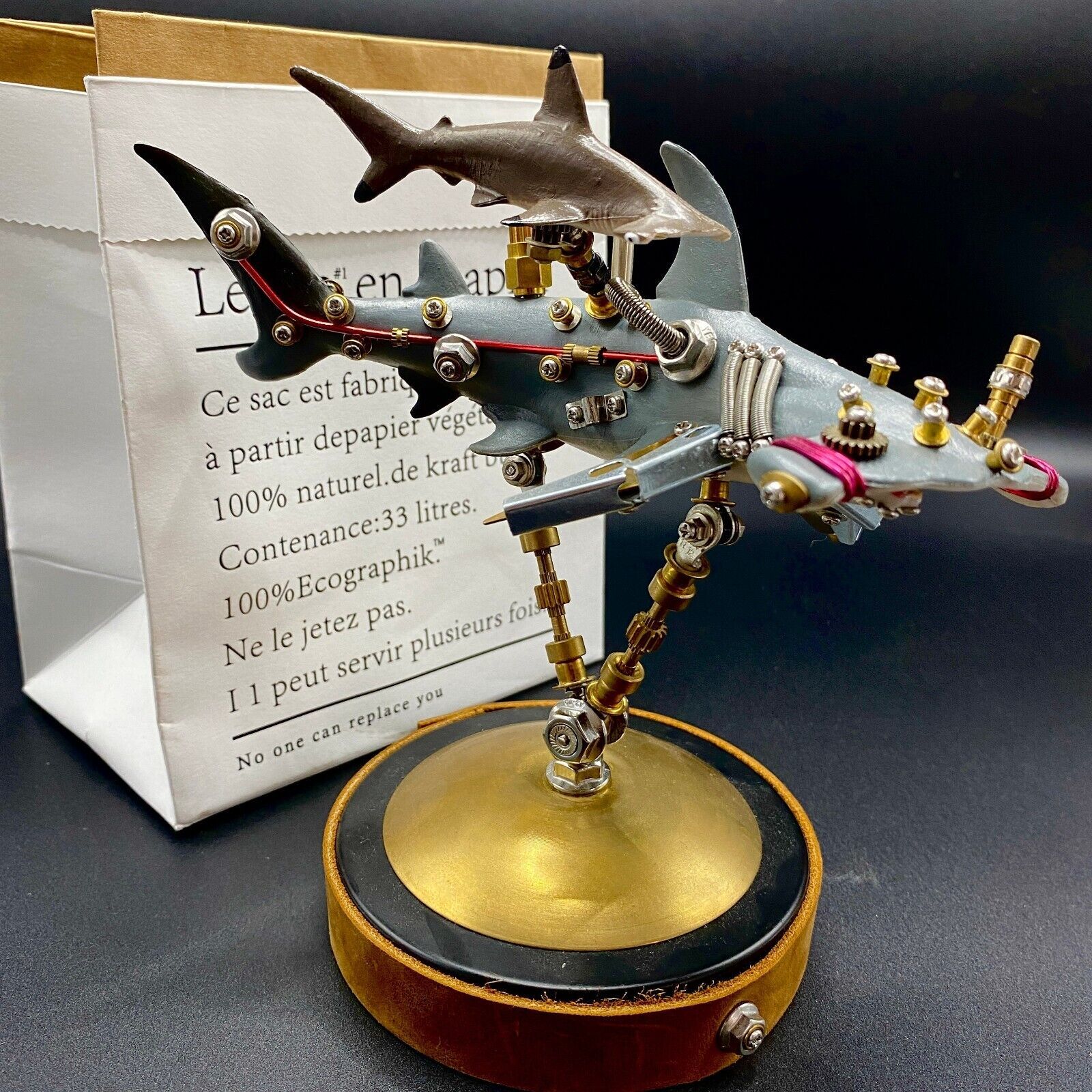Mechanical Steampunk Whale Handmade Creative Ocean Home Decor Figurines