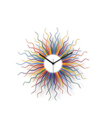 Contemporary playful multicolor clock made of laser cut plywood - Medusa... - £127.09 GBP+