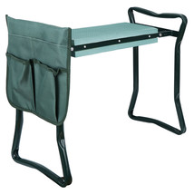 Foldable Garden Kneeler Kneeling Bench Stool Soft Cushion Seat Pad &amp; Tool Pouch - £43.02 GBP