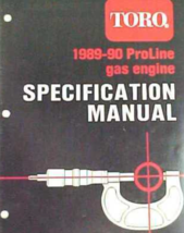 1989 1990 Consumer Gas Engine Specification Manual OEM 492-0352 - €5,98 EUR