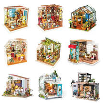 Robotime Wooden Miniature Building Kits 1:24 - Dollhouse, Porch, Studio, Study,  - £32.18 GBP+