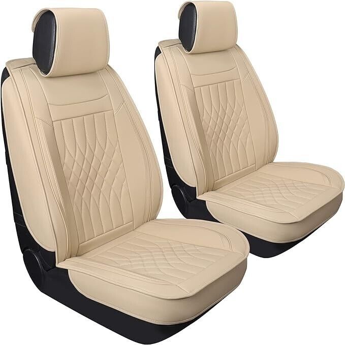 Primary image for Sanwom Leather Car Seat Covers Front Pair - Universal 2 Pcs Waterproof Vehicle C