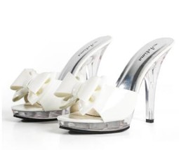 Shoes Woman Slippers 2021 High Heel 13CM Sandals Woman Transparent Crystal Slipp - £40.59 GBP