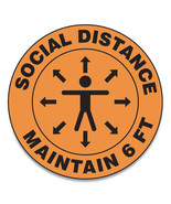 GN1 17 in. Slip-Gard Social Distance Floor Signs Orange - $1,642.05 MXN