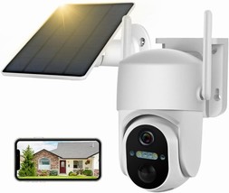 Solar Security Cameras Wireless Outdoor Battery Powered, Pan, Phone App ... - $51.99