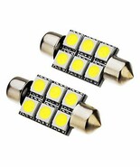 2 Pcs festoon 1W 36mm 6x5050SMD 70-90LM 6000K Cool White Light LED Bulb ... - $15.09 CAD