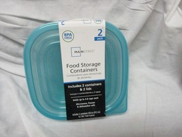 Mainstays  Meal Prep Food Storage 2 Containers 2 Lids 30.8 oz - $14.85