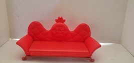 Disney Red Plastic Dollhouse Sofa 5 3/4&quot; - £2.86 GBP