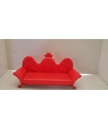 Disney Red Plastic Dollhouse Sofa 5 3/4&quot; - $3.60