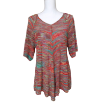 Faded Glory VTG 90s Womens Juniors Knit Tunic Top Size 12-14 Multicolor - £13.12 GBP