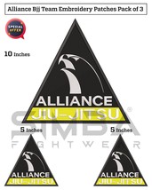 Alliance Bjj Embroidery Patches Jiujitsu Club Gi Patches Kimono Patch Pack of 3 - £24.36 GBP