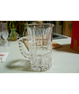 Bleikristall Vintage 24% Cut Lead Crystal Pitcher 7 3/4&quot; Heavy Deco Opti... - £35.47 GBP