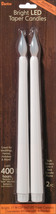 Bright LED Taper Candles 11 Inches White - $25.79