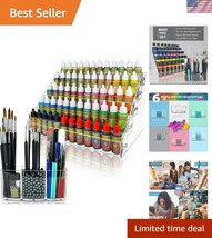 Crystal Clear Acrylic Miniature Paint Organizer - Easy Assembly &amp; Stylish - $58.00
