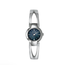 NEW* Bulova Womens 96T04 Blue Dial Stainless Steel Bangle Watch MSRP $199! - £95.35 GBP