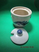SALT GLAZE JAM POT SUGAR BOWL 3 X 3&quot; [55] - $14.85