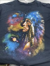 Vintage T Shirt Mens Xl Cherokee Native American Graphic AOP Rare 90s - £27.05 GBP